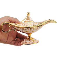 Aladdin Magic Lamp Traditional Hollow Out Fairy Tale Aladdin Genie Lamp Vintage Retro Toy Home Decor Ornaments Vintage Tea Pot 2024 - buy cheap