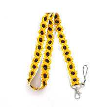 Sunflowers Neck Strap Lanyard for Keys Tags ID Work Nurse Card Badge Holder Mobile Straps Phone Rope Keychain Keycord Ribbon 2024 - buy cheap