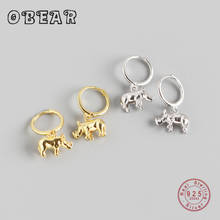 OBEAR 100% 925 Sterling Silver Animal Rhinoceros Pendant Stud Earrings for Women Sterling Silver Jewelry 2024 - buy cheap