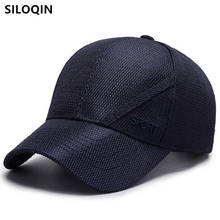 Siloqin boné snapback respirável unissex, chapéu de beisebol novo boné de malha ajustável de tamanho ventilado para casal de esportes 2024 - compre barato