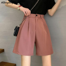 Shorts Women Pink Summer 2021 Elegant Fashion Casual Temperament High Waist Zipper Fly Office Lady Streetwear All-match Leisure 2024 - buy cheap