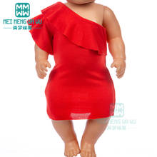Ropa para muñecas, falda de hoja de loto rojo, vestido de princesa para juguete de 43 cm, muñeca recién nacida, muñeca americana de 18 pulgadas, nuestra generación 2024 - compra barato