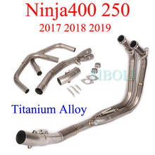 Ninja400 250 2017 2018 2019 Motorcycle Full Systems Exhaust Connect Pipe Titanium Alloy Header Pipe For Kawasaki Ninja400 250 2024 - compre barato