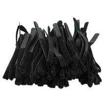 Fixmee 100Pcs Black Reusable P-Type Back to Back Nylon Hook Loop Cable Tie 100*10 mm Free Shipping 2024 - buy cheap