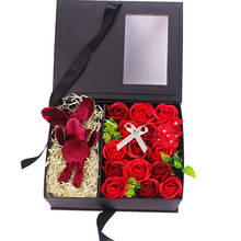 Buquê de rosas com caixa de sabão, presente para casamento, dia dos namorados, rosa, urso rosa vermelho, desejos de coelho, presente surpresa para mulheres 2024 - compre barato