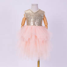 Toddler Girls Princess Party Dress for Kids Lovely Sequins Tutu Gown Children Birthday Vestido Clothing 2024 - buy cheap