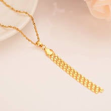 gold Pendant with necklace Gold filled  Romantic  tassel Vintage Jewelry Women girls Valentine's Day Gift  mother weddinggift 2024 - buy cheap