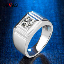 OEVAS 100% 925 Sterling Silver Men Ring Real 1 Carat D Color Moissanite Engagement Wedding Party Fine Jewelry Gift Wholesale 2024 - buy cheap