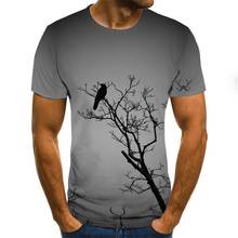 Новинка 2020, Мужская 3D футболка, Повседневная футболка с коротким рукавом и круглым вырезом, модная футболка с принтом природы, мужские футболки 2024 - купить недорого