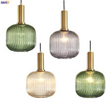 IWHD-Lámparas colgantes de cristal de estilo nórdico, luminaria moderna para dormitorio, comedor, sala de estar 2024 - compra barato