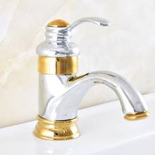 Silver Polished Chrome Gold Color Brass Single Handle Bathroom Faucet Sink Basin Cold / Hot Mixer Tap anf302 2024 - buy cheap