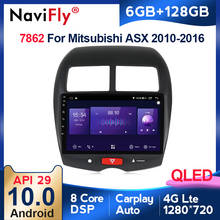 6G + 128G QLED Android RDS для Mitsubishi ASX 1 2010 - 2016 автомобильный Радио Мультимедиа Видео плеер навигация GPS Android No 2din DVD 2024 - купить недорого