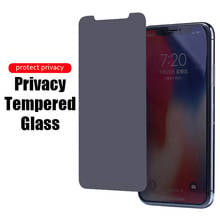 Screen Protector For Iphone X XR XS Max SE2 2020 6 6S 7 8 Plus 3D Privacy Tempered Glass For Iphone 12 Pro Max Mini 11 Pro Max 2024 - buy cheap