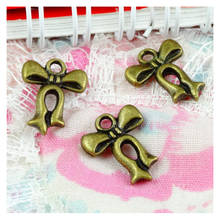 100Pcs/Lot 13*16MM Antique Bronze Plated Bowknot Pendant Charms Necklace  DIY Accessories 2024 - buy cheap