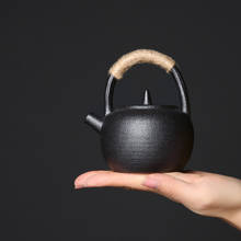 Tetera de cerámica de estilo japonés, tetera pequeña hecha a mano, Retro, de viaje, de cerámica 2024 - compra barato