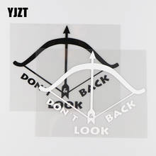 YJZT 15x11,7 см Виниловая наклейка с надписью Don't BACK LOOK, автомобильная наклейка, персональная мультяшная креативная черная/Серебристая 4C-0100 2024 - купить недорого