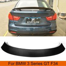 Corrida traseiro tronco spoiler asa para bmw série 3 gt f34 m esporte hatchback 4-door 2014 - 2017 traseiro boot lábio fibra de carbono/frp 2024 - compre barato