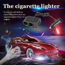 2019 New Universal 2 Way Car Cigarette Lighter +LED Light Switch Auto Socket Splitter Charger USB 12V/24V 2024 - buy cheap