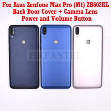 For Asus Zenfone Max Pro (M1) ZB602KL New Original Back Housing Back Cover Battery Door + Side power volume Button + Camera Lens 2024 - buy cheap