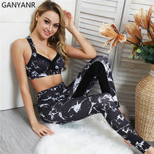 GANYANR Yoga Set Tracksuit Fitness Clothing Jogging Sportswear Gym Wear Suit Women Yoga Leggings Crop Top Workout Bra Sexy Sport 2024 - buy cheap
