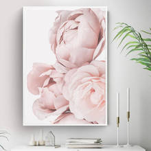 Pink Roes Floral Wall Art Canva Painting Nordic Posters And Prints Wall Decor Pictures for Living Room Home Decoration Framework 2024 - buy cheap