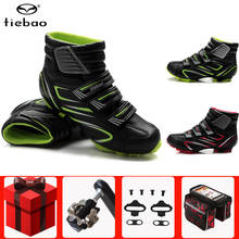 Tiebao ciclismo sapatos de inverno spd pedal conjunto sapatilha mtb tênis de ciclo de auto-bloqueio de bicicleta de montanha inicialização 2024 - compre barato