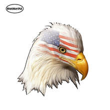 Hotmeini eagle adesivo de vinil com bandeira americana, adesivo à prova d'água para janela de carro e laptop acessórios para carros 13cm x 12cm 2024 - compre barato