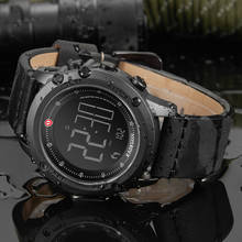 Kademan-relógio de pulso masculino, relógio digital esportivo, à prova d'água, marca de luxo, couro, 2024 - compre barato
