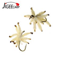 Jigeecarp 6 pçs carpa mosca fihisng inseto iscas larvas cluster sem-fim iscas para carpa poleiro pesca mosca artificial truta iscas 2024 - compre barato