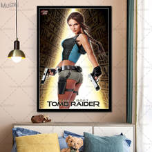 Póster Artístico de Tomb Raider Lara Croft, pintura en lienzo, imágenes de pared Retro, impresiones para decoración del hogar y sala de estar 2024 - compra barato