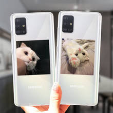 Funda de teléfono con gato para Samsung Galaxy, funda de silicona suave, superbonita, para A51, A71, A21S, A01, A10, A11, A20, A30, A31, A40, A41, A50, A70, A7, A8 2024 - compra barato