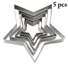 5pcs Star Shape Cookie Cutters Moulds Biscuit Mold DIY Fondant Pastry Decorating Baking Kitchen Tools Baking Cutter Mold 2024 - buy cheap