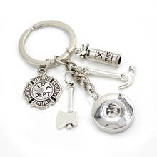 1PC New Arrival Firemen Key Chain Handbag Charm Snap Key chains Key Rings Firefighter Gift Keychain for men women Gifts 2024 - buy cheap