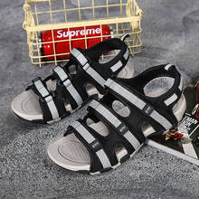 Sandália designer masculina para o ar livre, calçado leve de praia, sapatos respiráveis do vietnã, plataforma esportiva para caminhadas e gladiador 2024 - compre barato