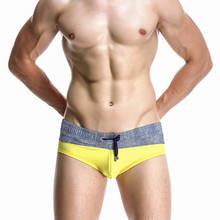 Shorts de banho triangular masculino, calção de banho para spa gay com cintura baixa, sexy, férias e natação, verão, novo, 2021 2024 - compre barato