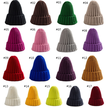 Wholesale Hat Female Unisex Cotton Blends Solid Warm Soft HIP HOP Knitted Hats Men Winter Caps Women Skullies Beanies Girl 2024 - buy cheap