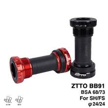 MTB BB91 Bearing Bottom Bracket Thread Type 68/73 mm Bicycle Axis Mountain Road Bike Bottom Bracket Waterproof CNC Alloy BB 2024 - buy cheap