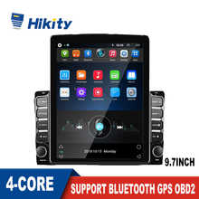 Hikity-rádio automotivo com tela de 9 ", 4 núcleos, 2din, android, estilo vertical, mp5 player, gps, fm, estéreo, suporta obd2 2024 - compre barato