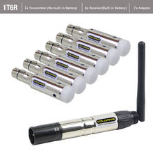 Controlador dmx 2.4 receptor sem fio 7pçs com bateria interna 512g dmx512