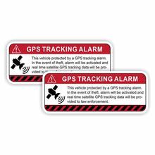 2 x Car Sticker GPS Tracking Alarm Warning Reflective Vinyl Auto Car Motorcycle Windshield Bumper Decals 2024 - buy cheap