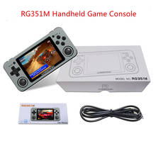 Novo rg351m retro handheld console de jogo construído em wifi suporte duplo jogador batalha vídeo game player para ps1 chilren jogos 2024 - compre barato