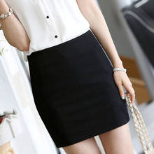 S-2xl Autumn Elastic Fabric Pencil Skirts Womens 2020 Spring Ladies Black Mini Women Plus Size Skirts High Waist Skirts Women 2024 - buy cheap