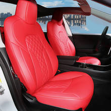 Funda de asiento de coche para Tesla modelo 3, 5 asientos, alta calidad, envolvente, rojo, blanco, negro, Beige, se puede personalizar 2024 - compra barato