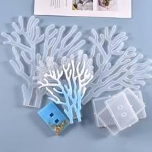 DIY Crafts Desktop Decorations Jewelry Making Tools Crystal Epoxy Resin Mold Coral Base Ornaments Casting Silicone Mould 2024 - buy cheap