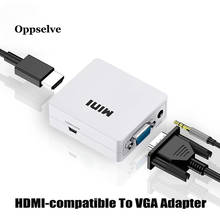 Hdmi-compatível com mini hd 1080p conversor de adaptador vga com adaptador de caixa de vídeo de áudio para notebook computador portátil para hdtv projetor tv 2024 - compre barato