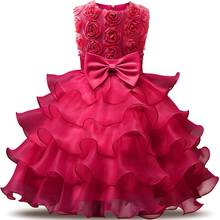 Платье для девочек с цветами, платья для маленьких девочек, платье-пачка для свадебвечерние церемонии, летние детские платья для девочек, детская одежда, одежда 2024 - купить недорого