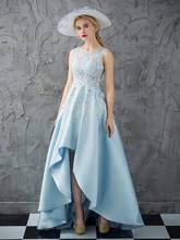 Милое кружевное асимметричное платье с бусинами и аппликацией для выпускного вечера, женское вечернее платье для банкета с низким подъемом, винтажное вечернее платье 2020 2024 - купить недорого