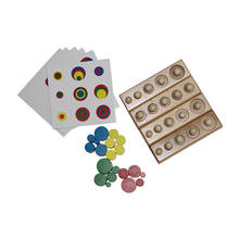 Montessori family Edition цветные цилиндрические раннее развитие ребенка, интеллектуальные и сенсорные инструкции, детские игрушки 2024 - купить недорого