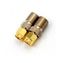 Conector hembra tipo F de alta calidad a conector macho SMA, adaptador Coaxial RF recto, conector F a convertidor SMA, tono dorado, 1 unidad 2024 - compra barato