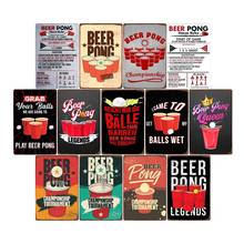New Beer Vintage Metal Plates Sign Plaques Bar Pub Tavern Wall Decoration Posters Funng Man Cave Retro Home Decor 20x30cm 2024 - buy cheap